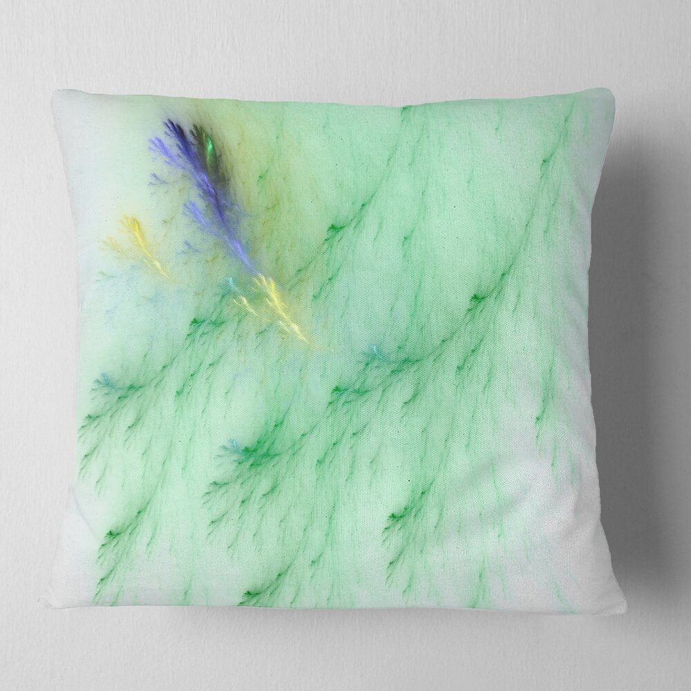 5258 Designart Light Green Veins of Marble' Abstract Throw Living Room